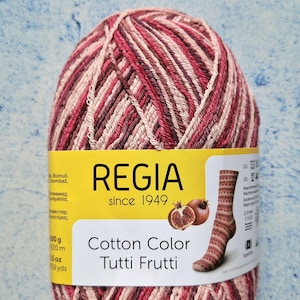 Regia Cotton Tutti Frutti collection 4 ply sock yarn