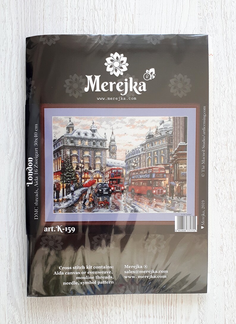 Merejka cross stitch kit London 159 | Etsy