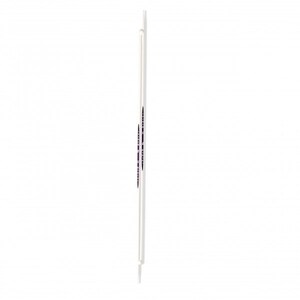 May include: A white metal curtain rod with a decorative finial at the top.