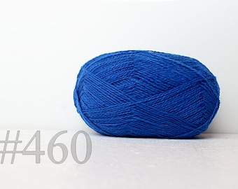 May include: A ball of bright blue yarn, labeled #460.