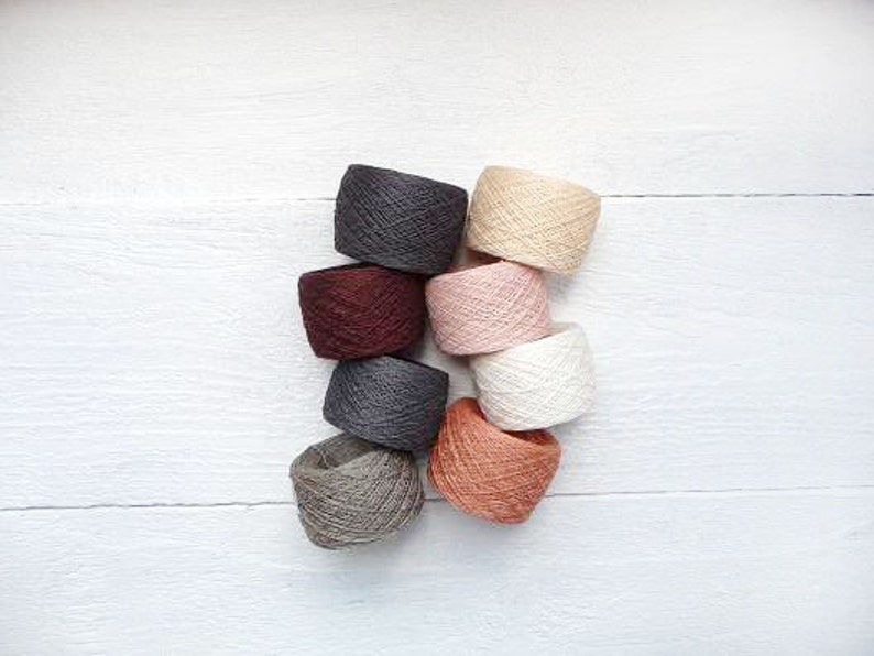 Crochet thread mix of 8 Linen Thread hanks Etsy