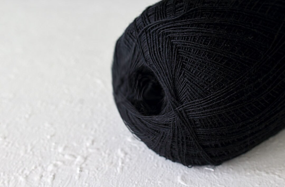 Cobweb Black Color Wool Yarn - Haapsalu Shawl Yarn - Etsy