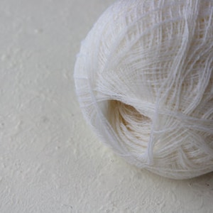 Cobweb  white wool yarn - haapsalu shawl yarn