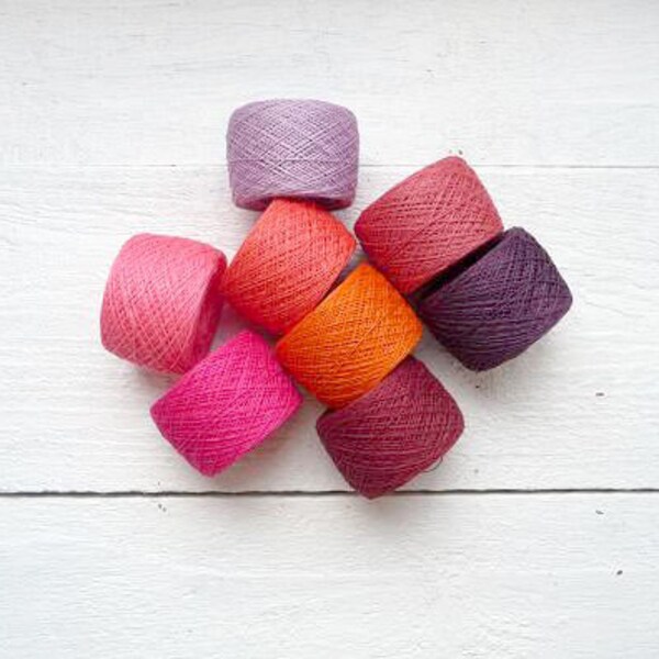 crochet - collection de fil de fil de lin 8 couleurs