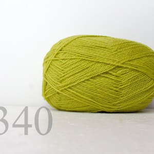 WOOL yarn 100%-knitting yarn - bright green  #340