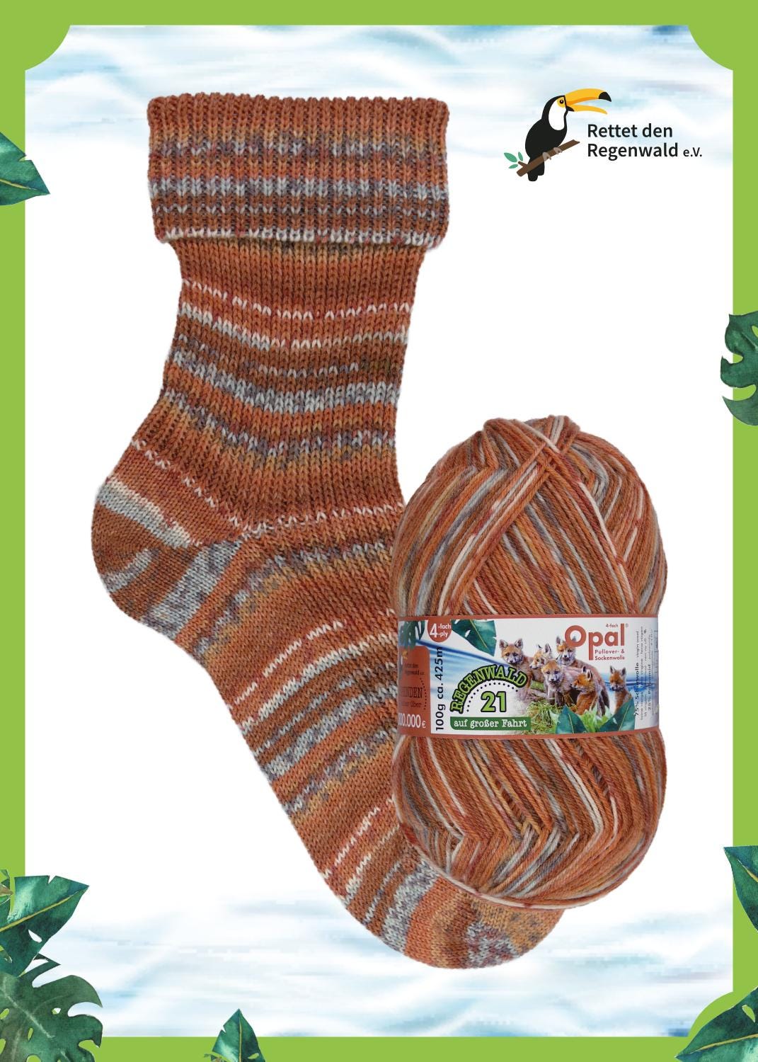 Opal Sockenwolle 4 fdig Rainforest Kollektion 21 - Etsy.de