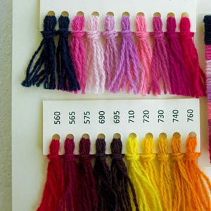 Voorbeeldkaart wol - 80 kleuren 100% wol wollen garen