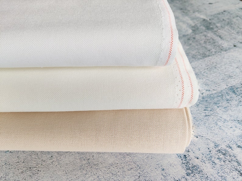 28 Count Brittney Lugana Evenweave Zweigart Fabric in White Etsy