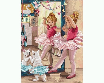 The Ballerinas, counted Cross stitch kit by Merejka K-74