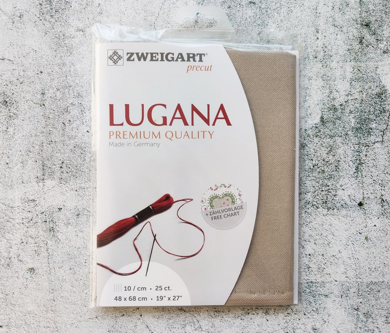 Zweigart Lugana Precut – Tessuto Per Ricamo Colore 101, 48 X 68 Cm, Qualità Alta, Compatto E Moderno
