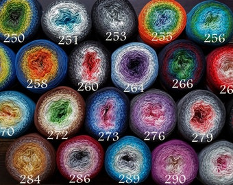Gradient yarn YarnArt Flowers cotton blend, big artistic yarn cake