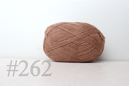 WOOL yarn 100%-knitting yarn - light brown #262
