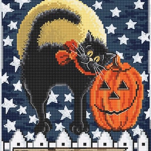 Don&#39;t be a scaredy cat! - Counted cross stitch kit by Letistitch 8039
