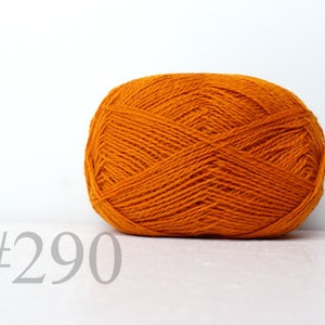 WOOL yarn 100%-knitting yarn -  pumpkin orange #290