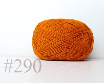 WOOL yarn 100%-knitting yarn -  pumpkin orange #290