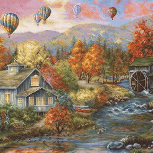 Autumn Creek Mill - Luca-S 616 - puede elegir la versión Goblen / Petit Point o punto de cruz