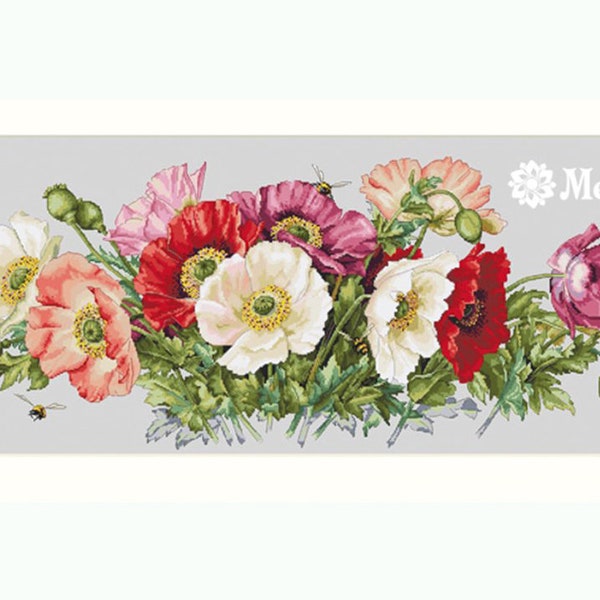 Poppies, counted Cross stitch kit by Merejka K-33