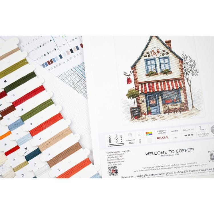 コーヒーへようこそ！ - Luca-s B1427 のクロスステッチキット - Etsy 日本
