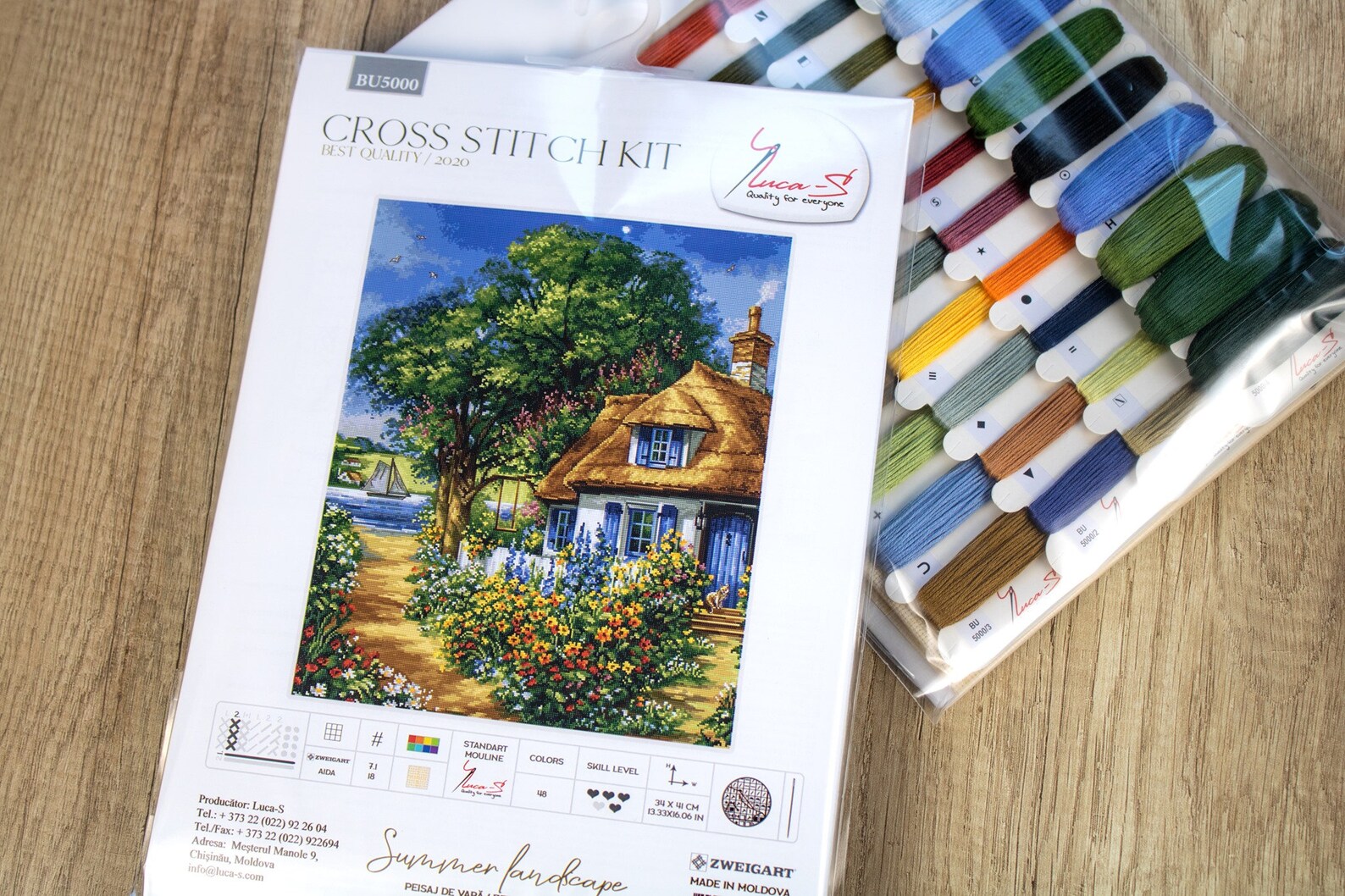 Summer Landscape Counted Cross Stitch Kit by Lucas BU5000 Etsy