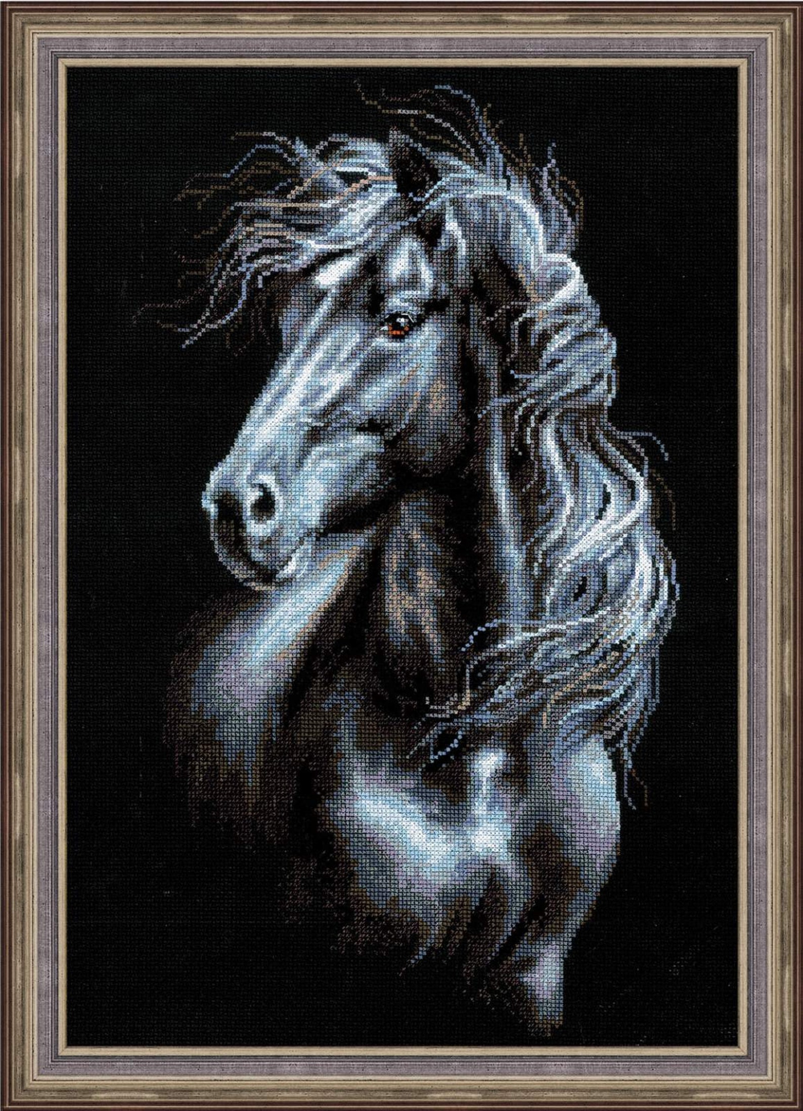 Horse Cross Stitch Kit 1494 Breeze Through Mane by Riolis Etsy