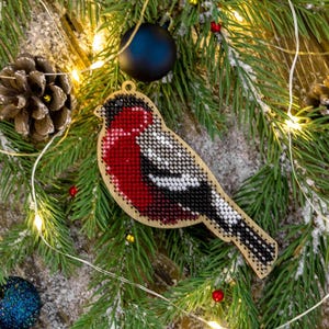 Weihnachtsschmuck KIT mit Perlen und Sperrholzplatte