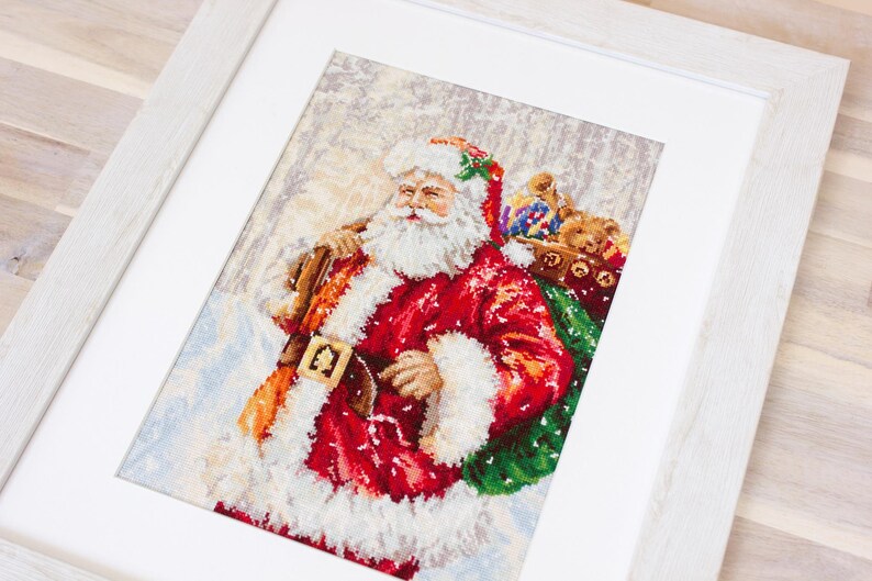 Counted Cross Stitch Kit Santa Claus by Lucas B575 Etsy