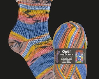Opal 4 ply Sock Yarn Opal Hundertwasser 2103