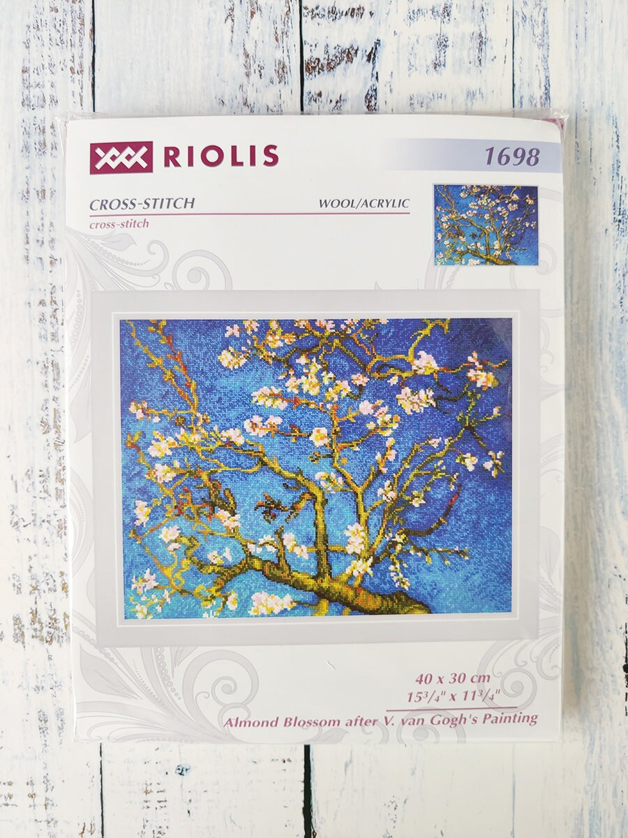 カウントクロスステッチキット「アーモンドの花」（ゴッホの絵画「1698