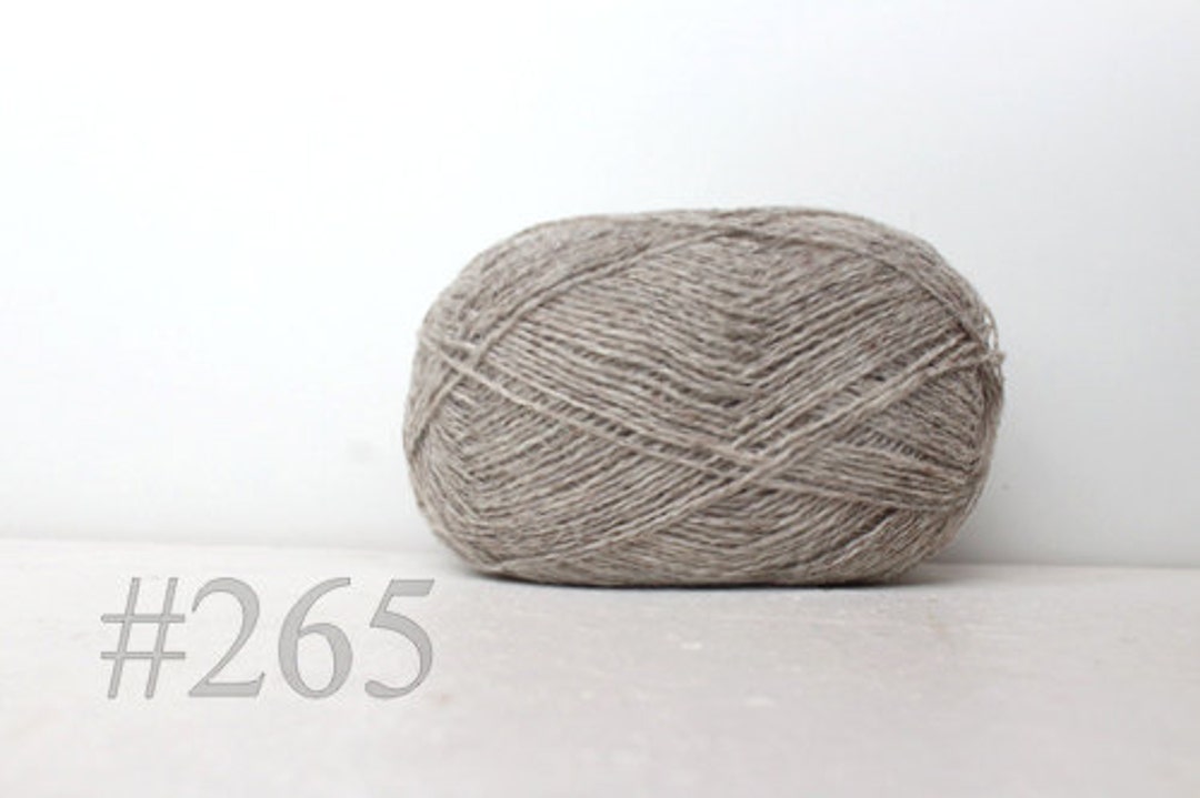 WOOL Yarn 100%wool for Knitting, Crochet Grey With Brown Shade 265 -   Norway
