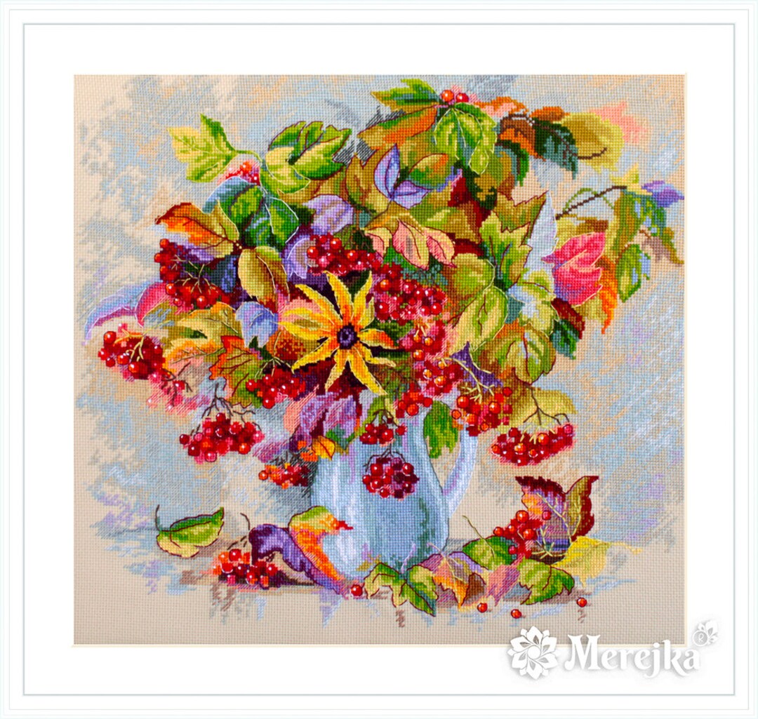 thumbnail image 2 of The Filed Bouquet Counted Cross Stitch Kit By Merejka K-95 2 of 14