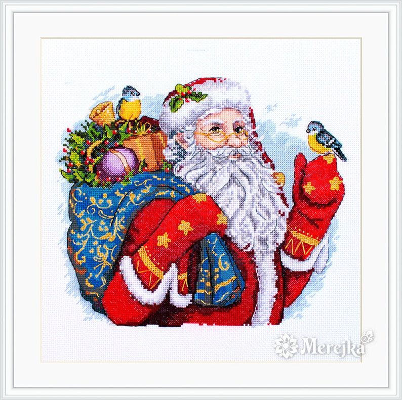 Merry Christmas Cross Stitch Kit by Merejka K123 Christmas Etsy
