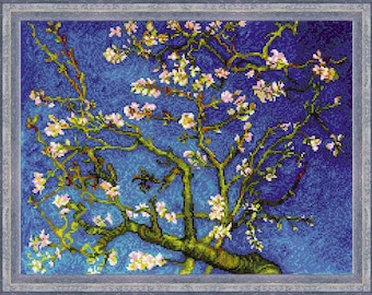 Counted cross stitch kit Almond Blossom After V. Van Gogh's Painting" 1698