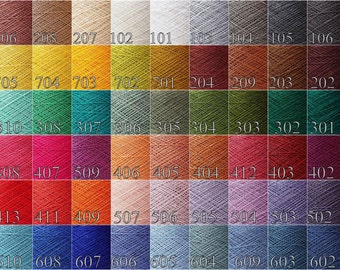 Linen Thread for crochet, Linen Yarn for knitting, Lace yarn Set for Any 8 colors