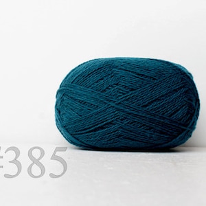 WOOL yarn 100%-knitting yarn - dark turquoise #385