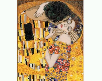 クロスステッチキット 1226 扇を持つ女性 G. クリムトの絵画を元にした