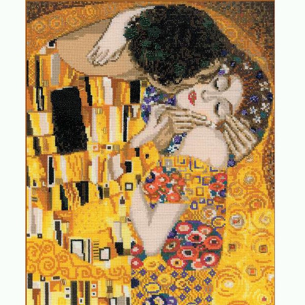 Kit de punto de cruz contado 1170 El beso según el cuadro de G. Klimt