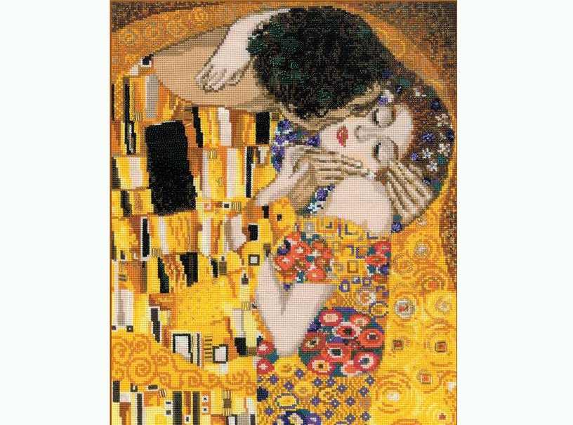 クロスステッチキット 1170 G. クリムトの絵画「接吻」 - Etsy 日本