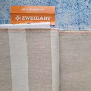 28 ct Cashel Stripes 100% linen evenweave Zweigart fabric