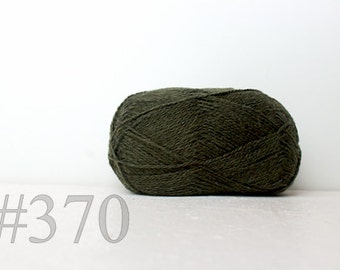 WOOL yarn 100%-knitting yarn - moss green #370