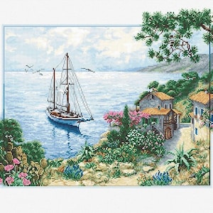 Cross stitch kit Seascape by Luca-S B2343