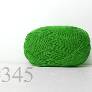 WOOL yarn 100%-knitting yarn - bright green # 345