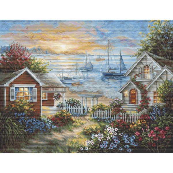 Tranquil Seafont - Luca-S brand 619   Cross stitch kit