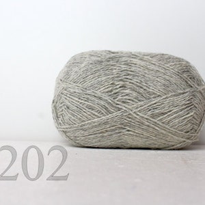 WOOL yarn 100%-knitting yarn - natural light grey #202