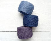 Linen flax 300gram  purple, dark blue, blue - natural linen thread