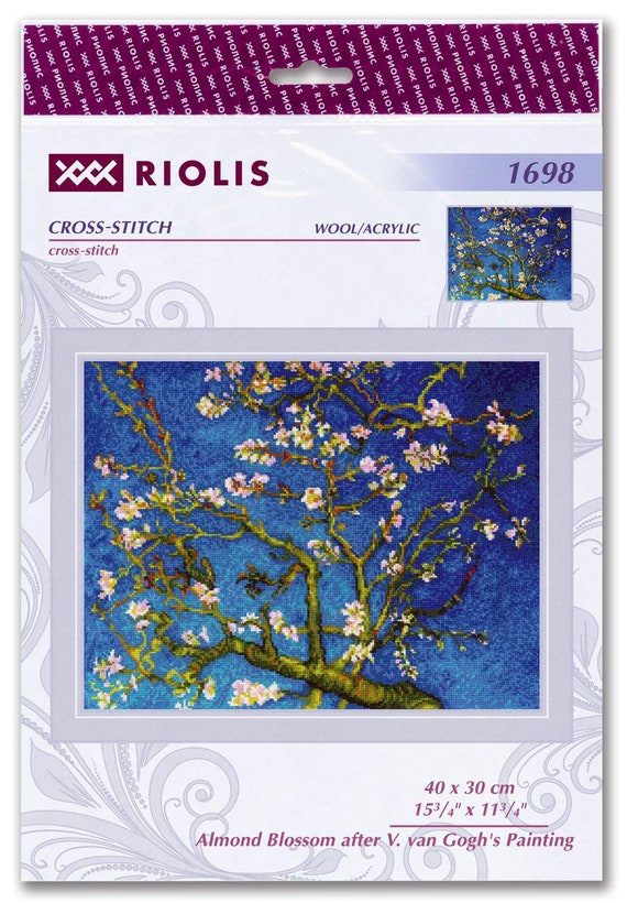 カウントクロスステッチキット「アーモンドの花」（ゴッホの絵画「1698
