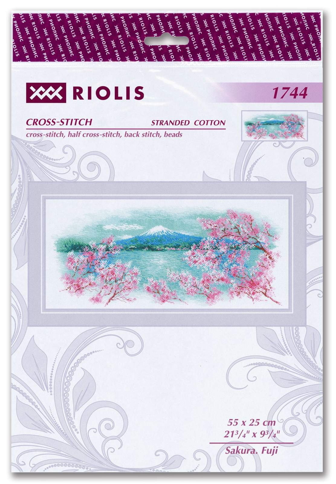 Cross Stitch Kits Collection Sakura. Fuji, Brigde and Pagoda by Riolis 1743  1744 1745 Choose One of Them or All 3 Kits. 