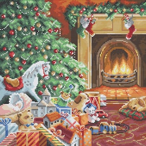 Christmas Stocking Cross Stitch Kit Santa Claus Father Saint