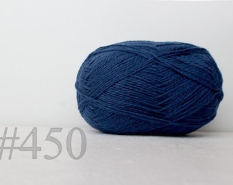 WOOL yarn 100%-Wool yarn for knitting, crochet - blue yarn # 450