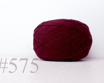 WOOL yarn 100%-knitting yarn -  burgundy #575