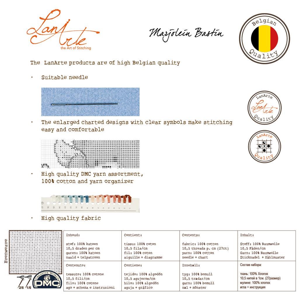 Kit De Point De Croix Compté - Pique-nique Avec Vera Par Lanarte